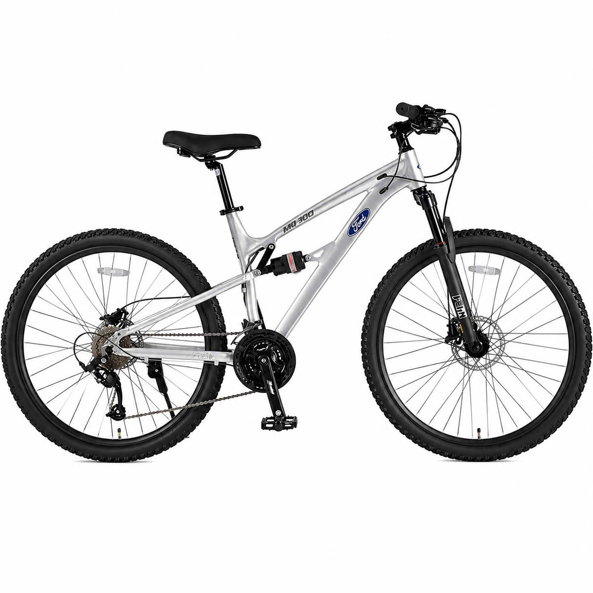 Ford MQ300 Full-Suspension Mountain Bike – 27/30-Speed Microshift, Sizes M/L