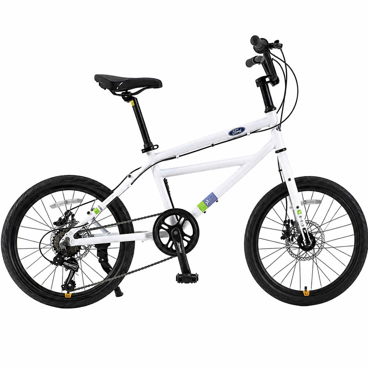 Ford YT300 Mini Velo Urban Bike – Shimano 7-Speed, 20 inch, Carbon Black