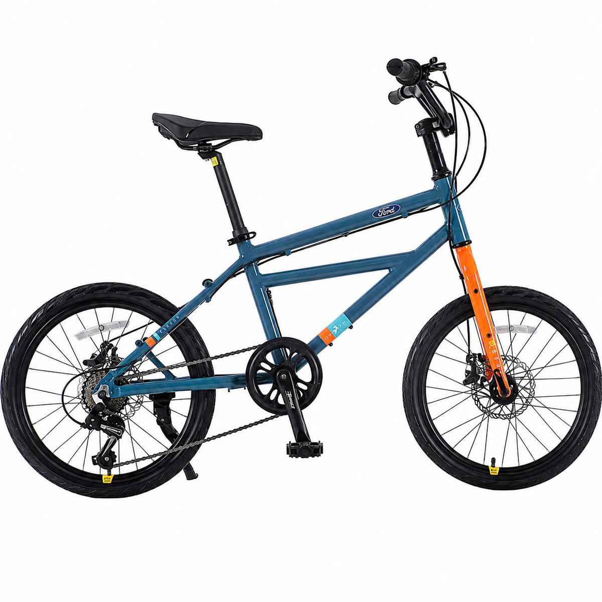 Ford YT300 Mini Velo Urban Bike – Shimano 7-Speed, 20 inch, Carbon Black