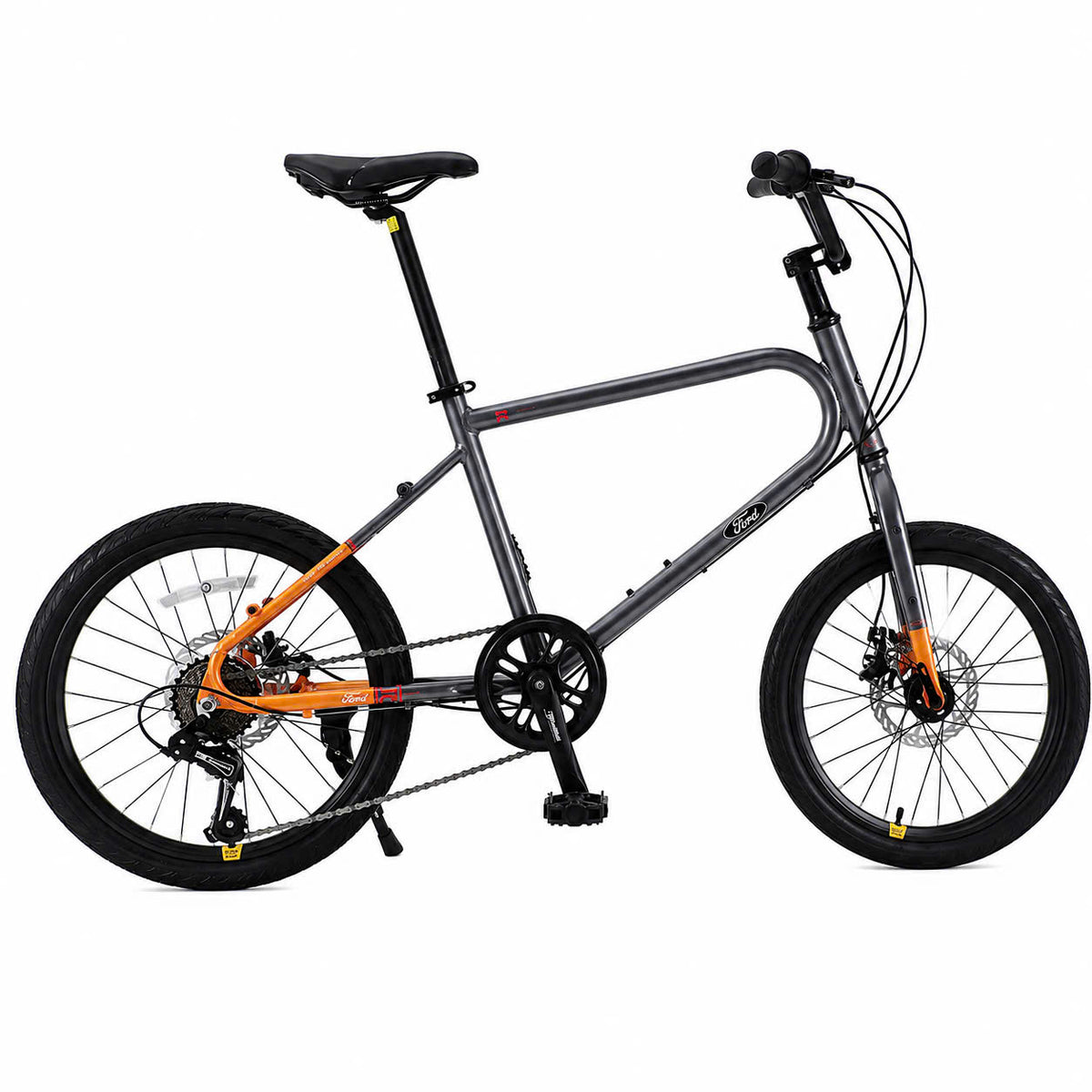 Ford YT300 Mini Velo Urban Bike – Shimano 7-Speed, 20 inch, Carbon Black